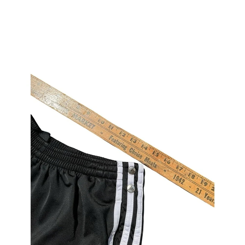 Vintage Adidas Break Away Snap Pants‎ Medium Black Basketball Straight Leg